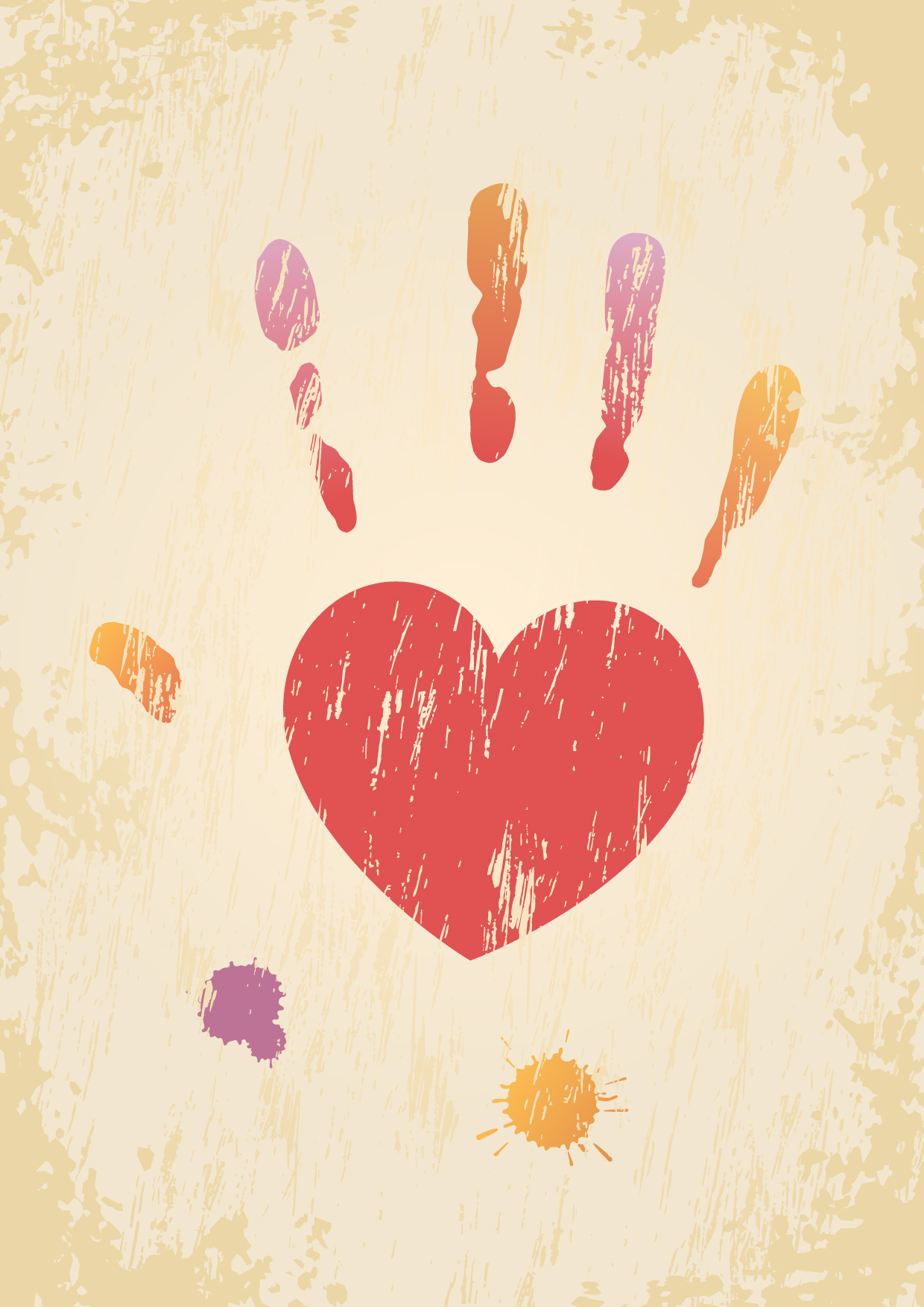 set of unusual heart elements vector graphic