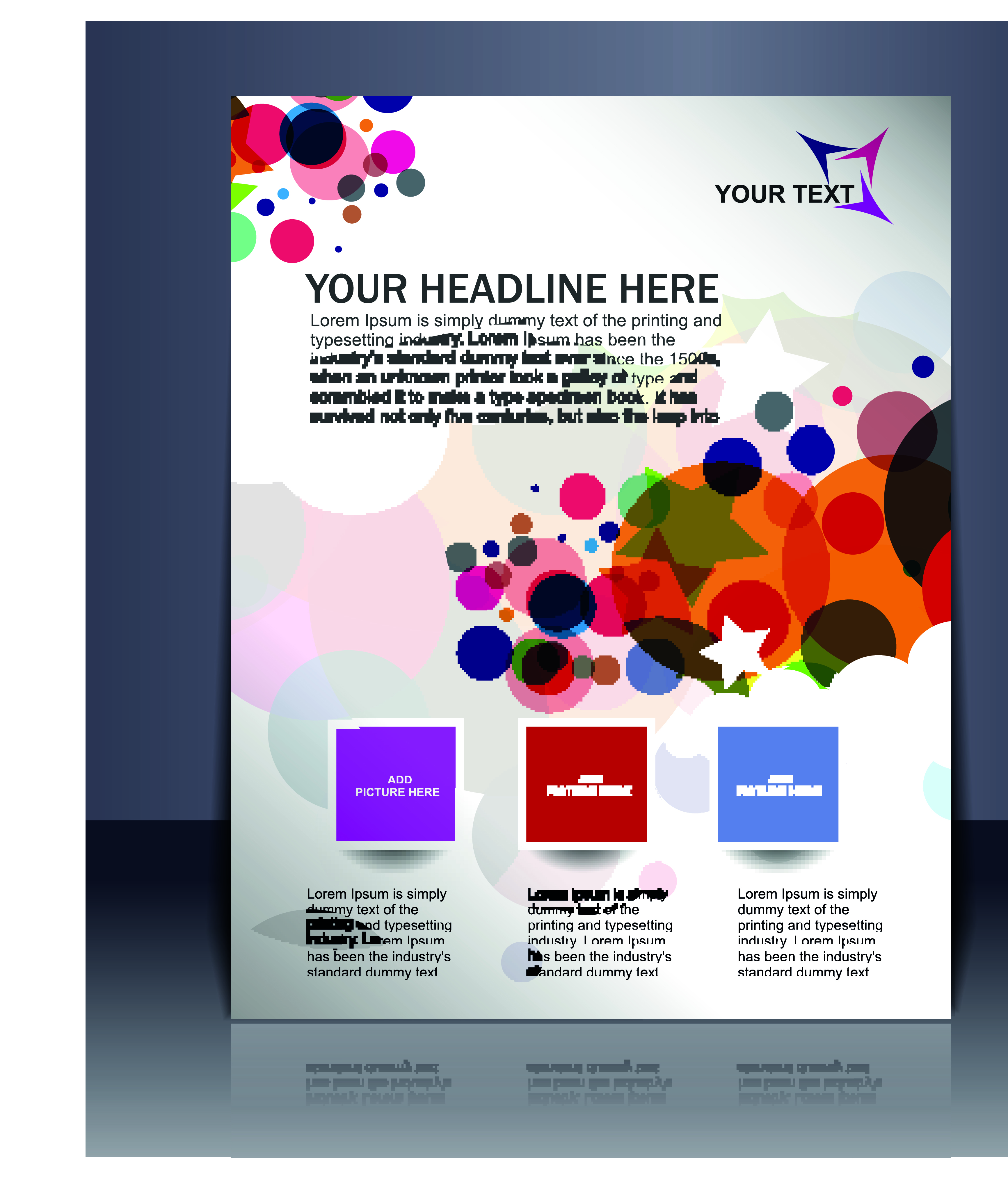 elements of poster and magazine cover design vector