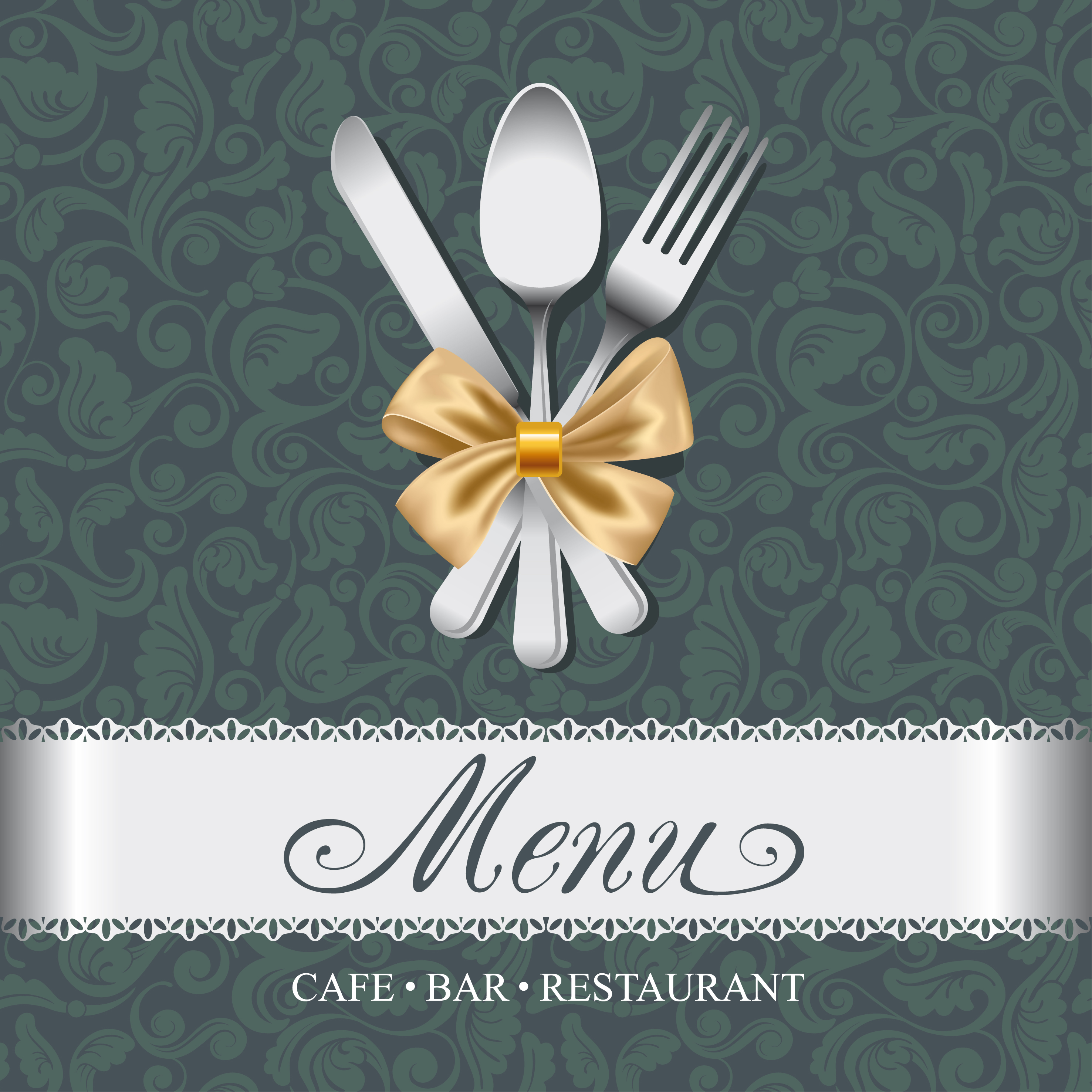 elegant menu cover vector graphics