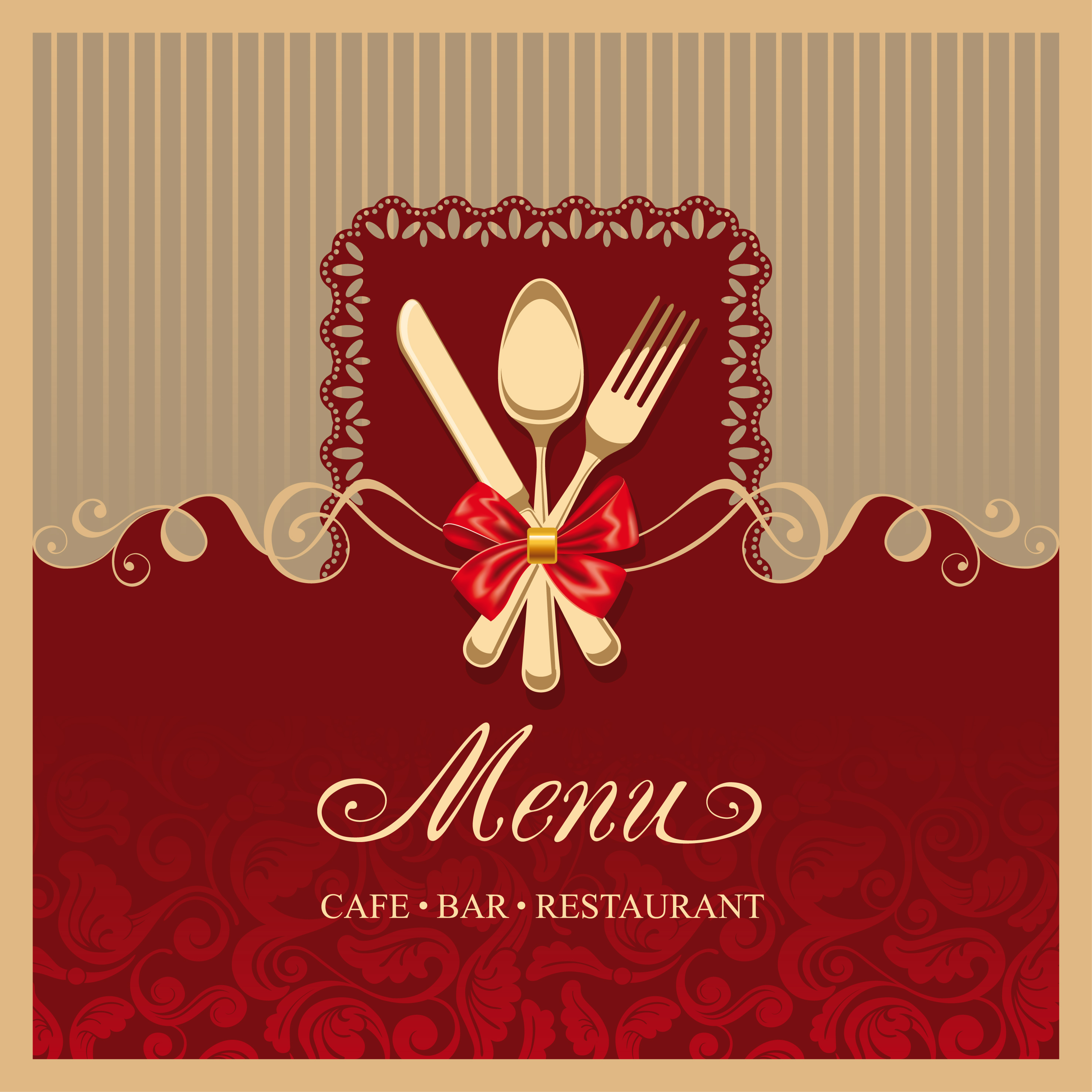 elegant menu cover vector graphics