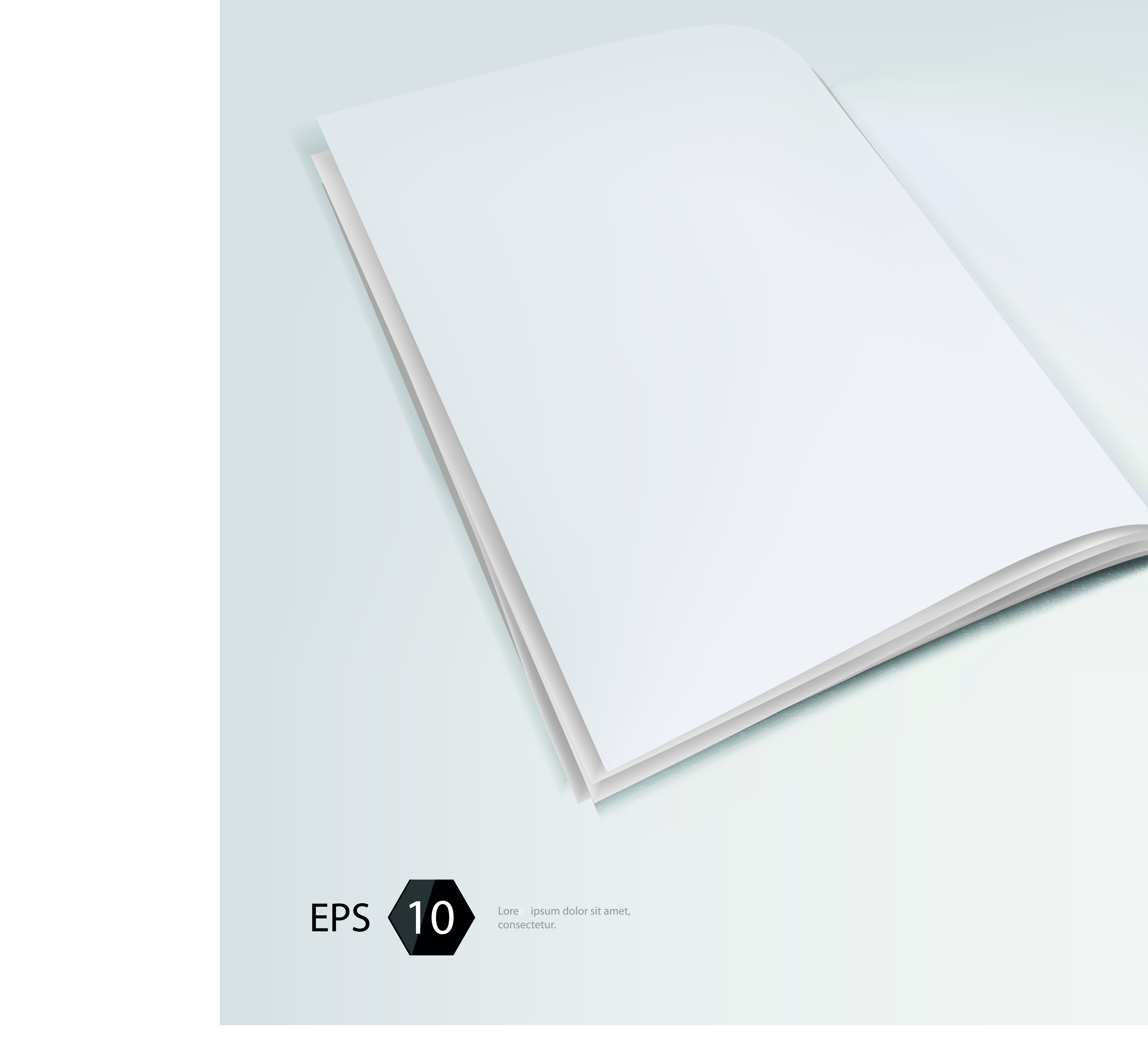 set of album and magazine template blank page vector