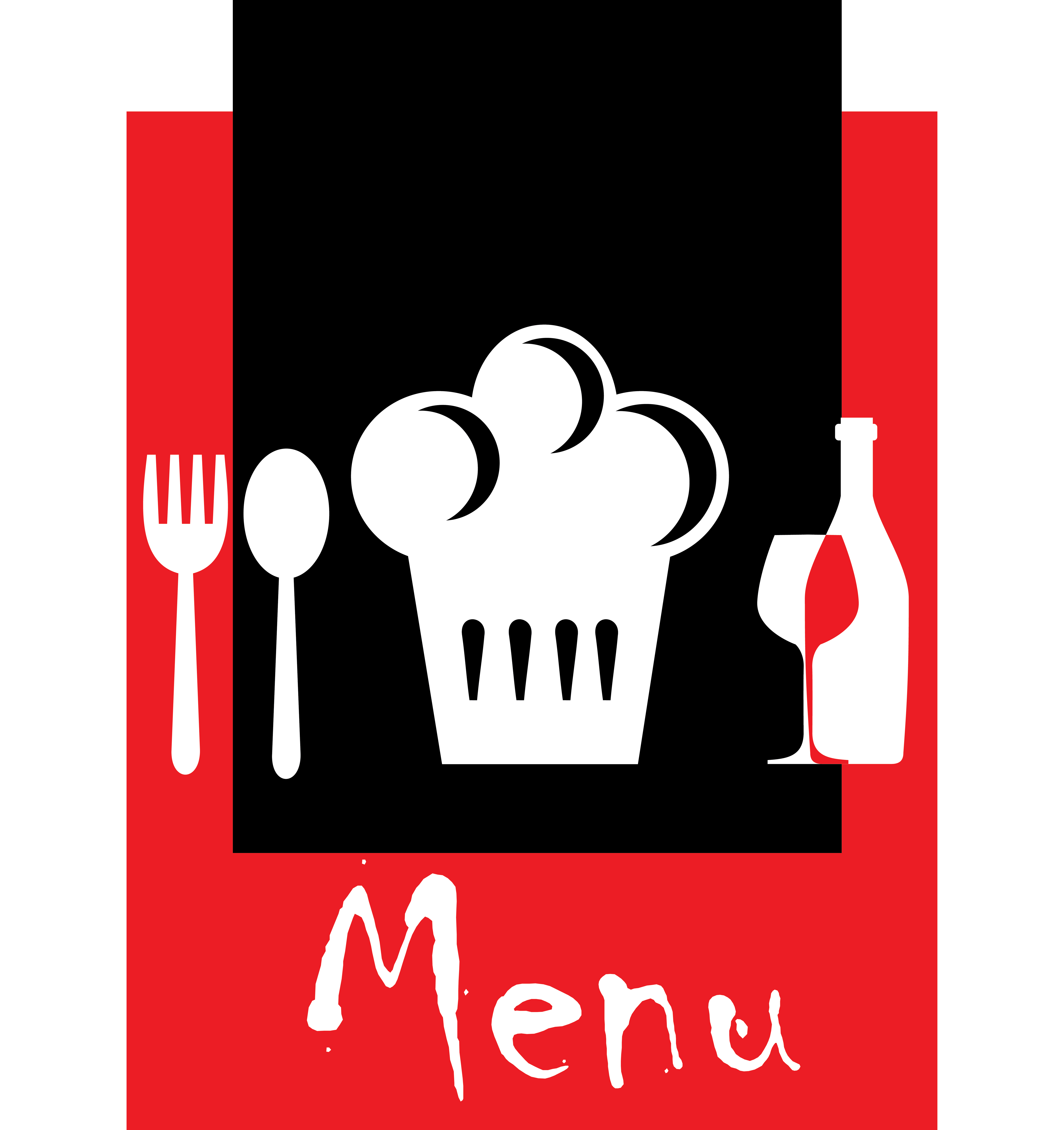 elements of commonly restaurant menu cover vector