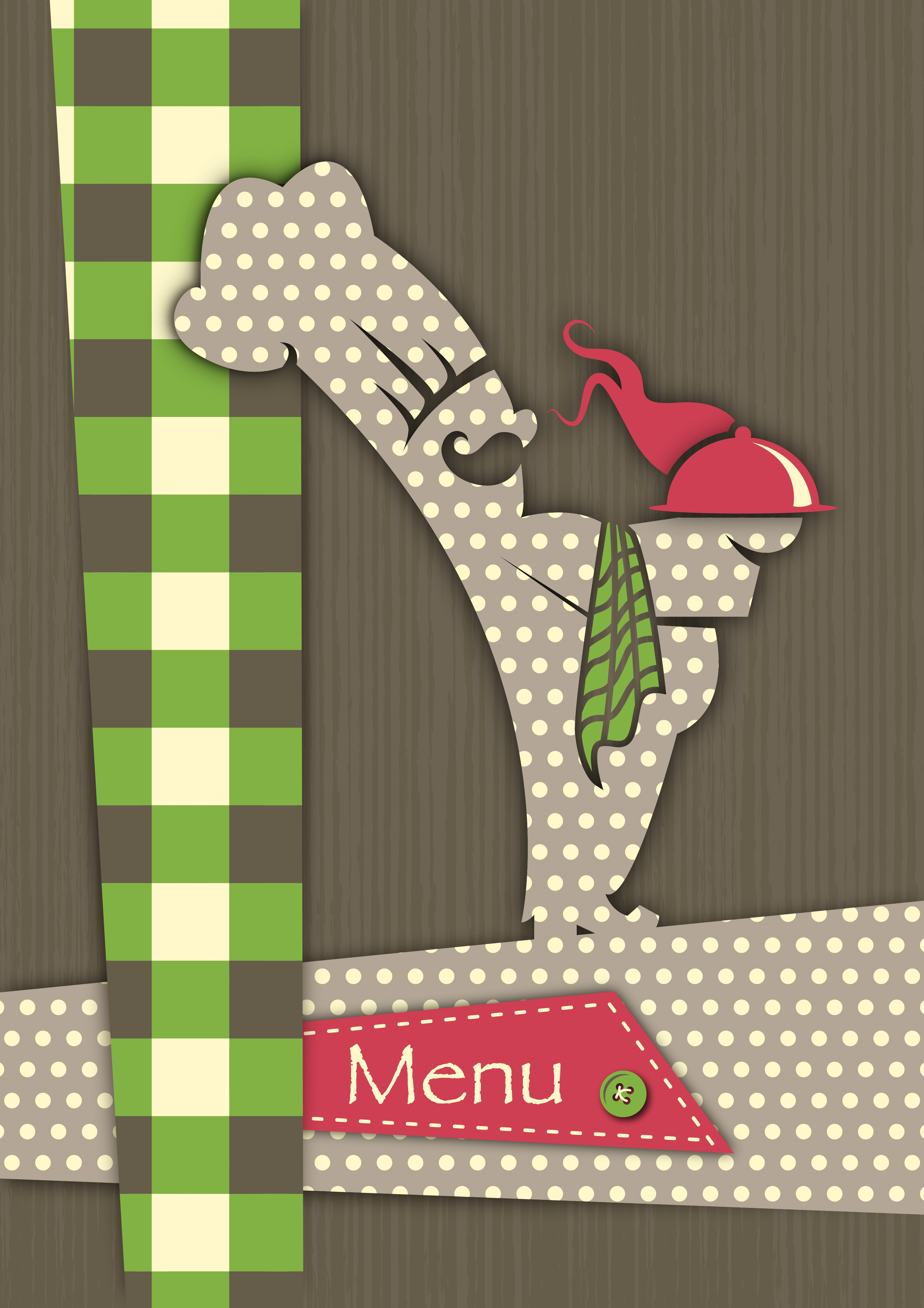 elements of commonly restaurant menu cover vector