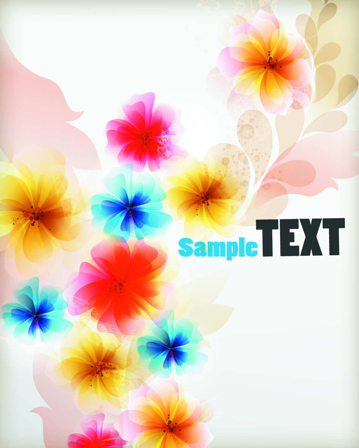 shiny flower background vector