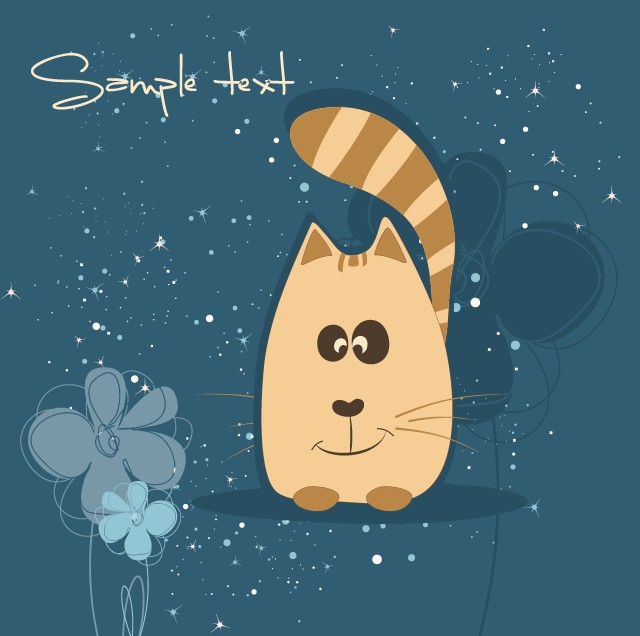 cute cartoon small animal vector background