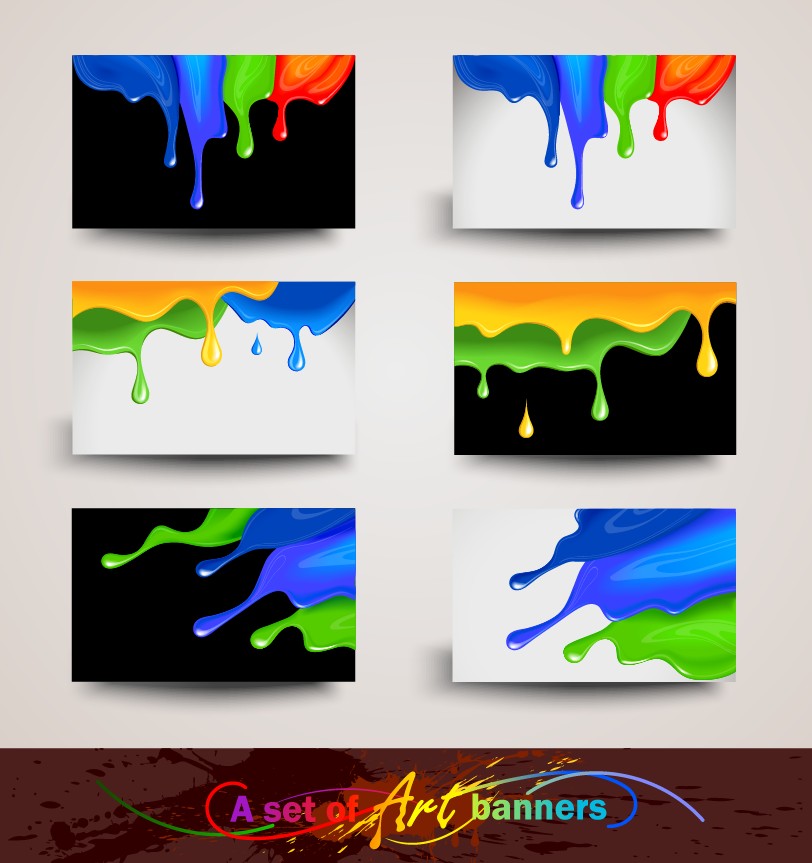 splash elements cards vector