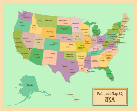 vintage style political maps set vector