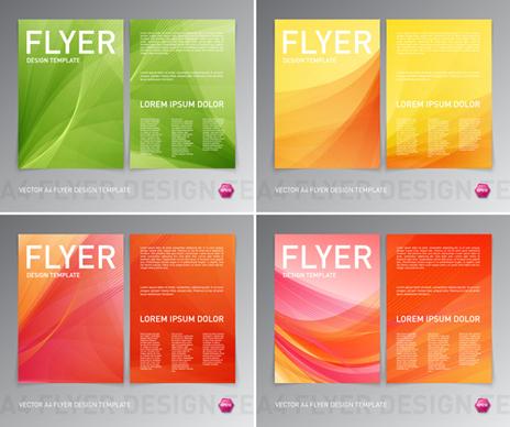 colored flyer abstract design vector