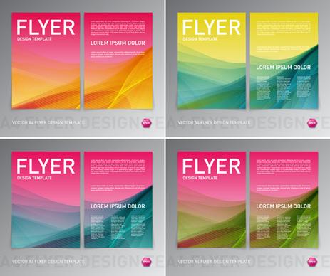 colored flyer abstract design vector