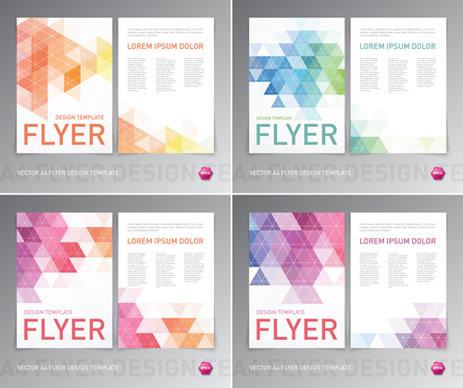 colored flyer abstract design vector