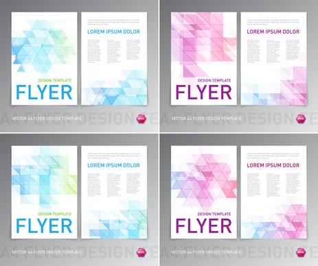 colored flyer abstract design vector