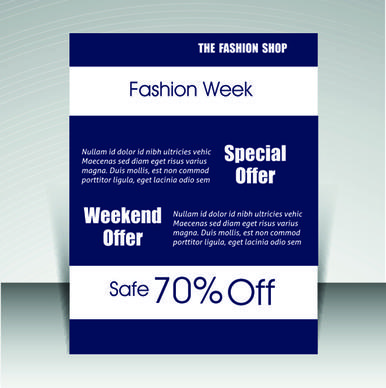 flyer and cover brochure with magazine vector illustration