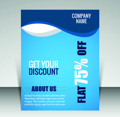 flyer and cover brochure with magazine vector illustration