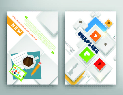 brochure and flyer two cover design vector