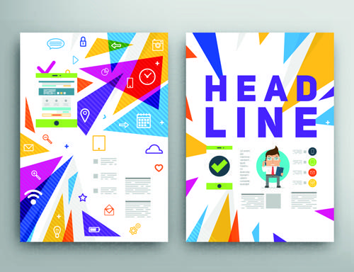 brochure and flyer two cover design vector