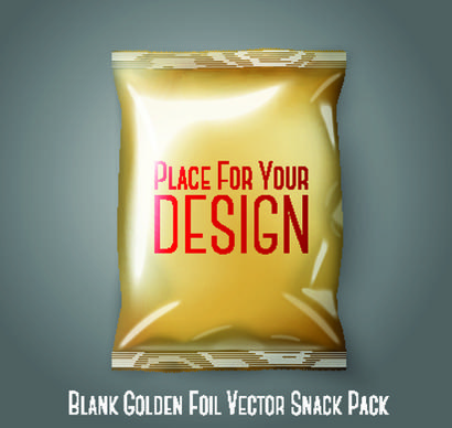 blank snack package elements vector