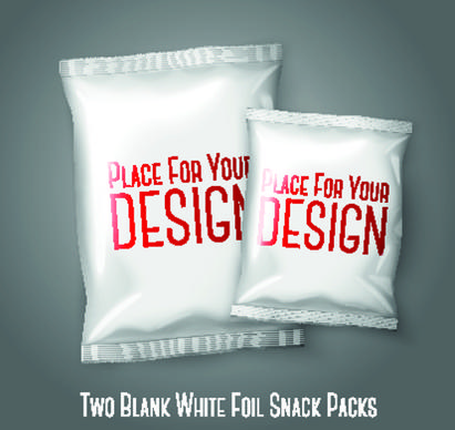 blank snack package elements vector