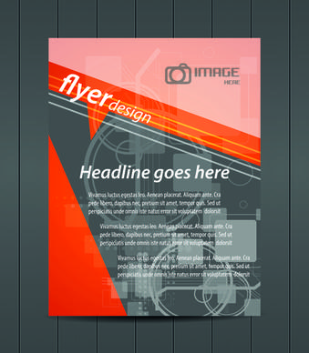 orange style flyer design vector