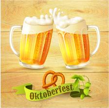 creative oktoberfest beer poster vector