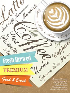 creative coffee poster advertising design vector