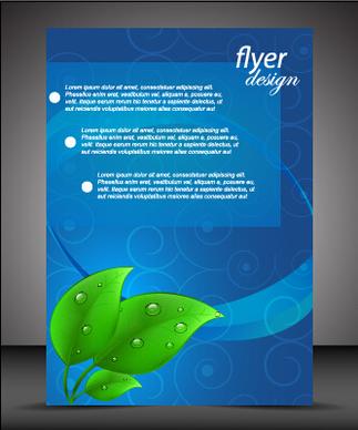 modern style blue flyer cover vector