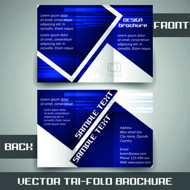 modern tri fold business brochure cover vector