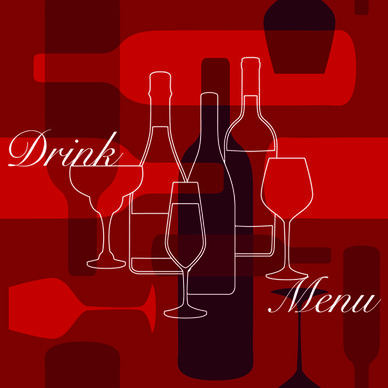 vector cover wine menu design graphics