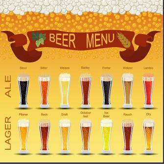 vector beer menu creative design graphic