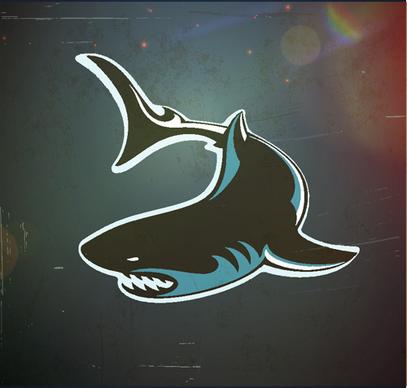 vivid shark design vectors set