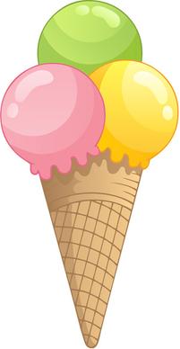 summer delicious ice cream set vector