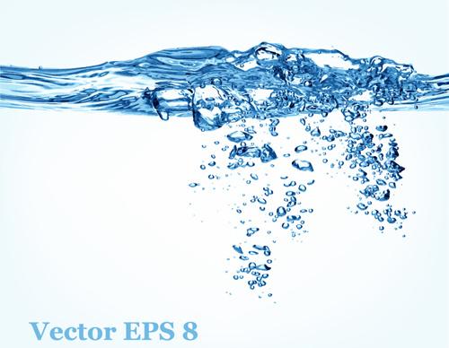 transparent water splash effect vector background