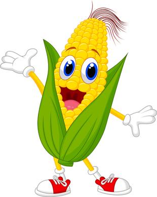 funny corn cartoon styles vectors