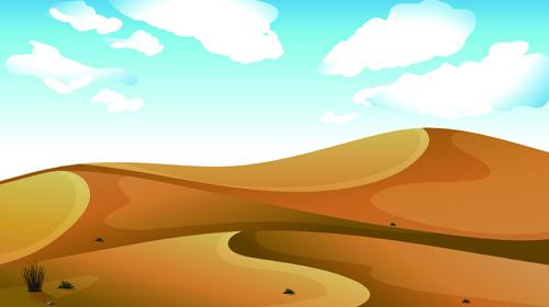 background desert design elements vector