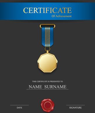 honor certificate creative design vector