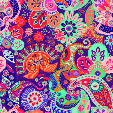 floral ethnic pattern seamless vector