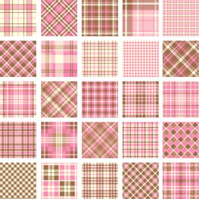 plaid fabric patterns seamless vector