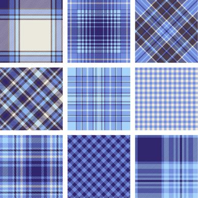 plaid fabric patterns seamless vector