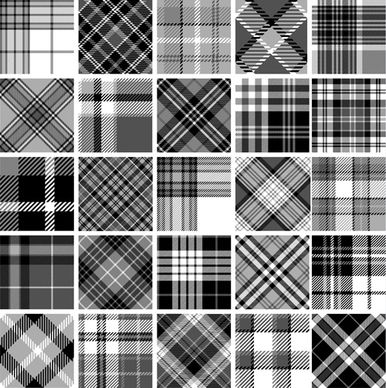 plaid fabric patterns seamless vector