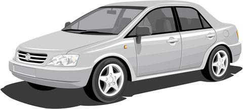 realistic car creative design vector template