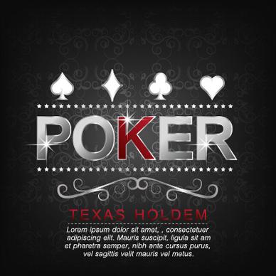 luxury poker poster cover vector