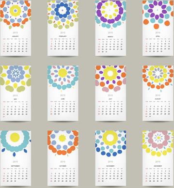 simple15 calendar cards vector graphics