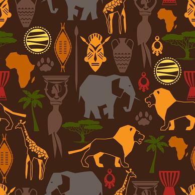 african style seamless vector pattern