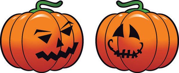 vector set of halloween pumpkin design