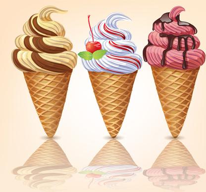 vector set of ice cream creative design