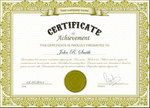 best certificates design vector set