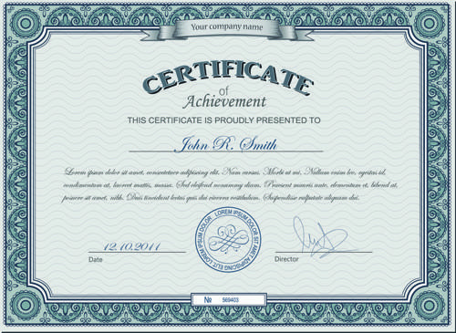 best certificates design vector set