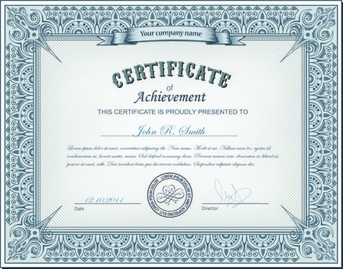 best certificates design vector set