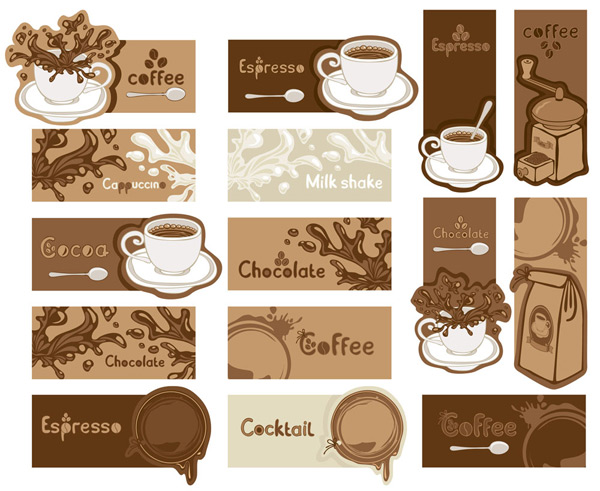 coffee banner art vector