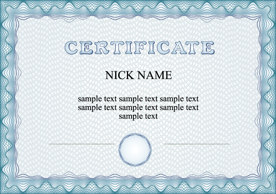 commonly certificate cover vector template