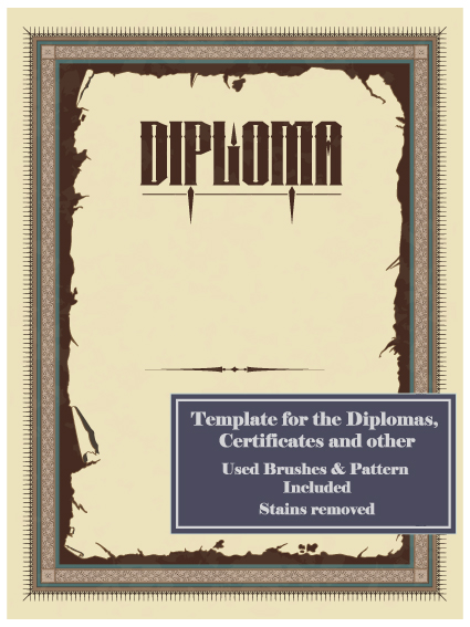 retro diploma and certificate cover template design vector